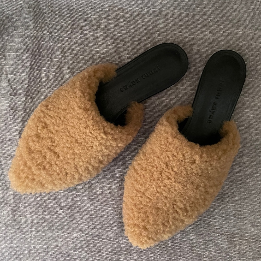 Jenni Kayne Shearling Mule / Natural / Size 36